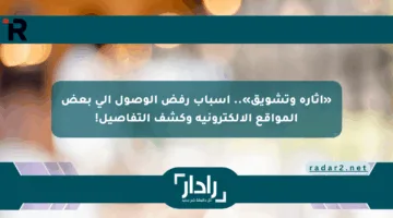«إثارة وتشويق».. أسباب رفض الوصول إلى بعض المواقع الإلكترونية وكشف التفاصيل!